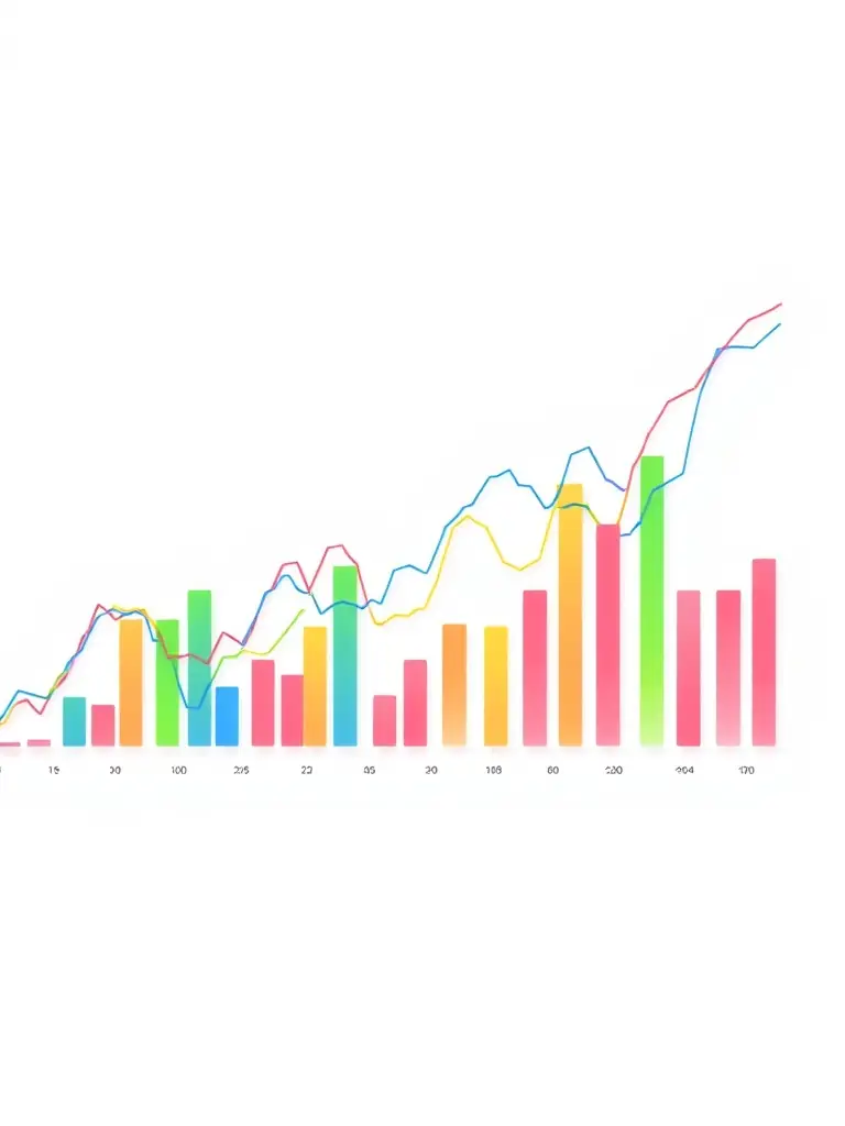 A graph showing investment growth over time, with upward trending lines and positive indicators, representing successful investment strategies.